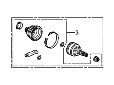 Honda 44014-TF0-N30 Joint Set, Outboard