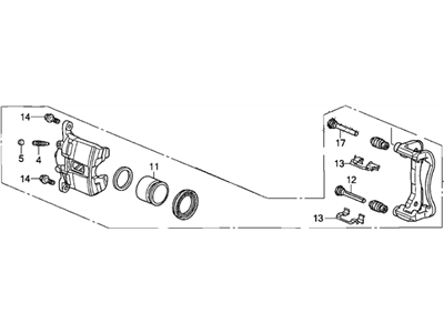 Honda 45018-SNC-000 Caliper Sub-Assembly, Right Front