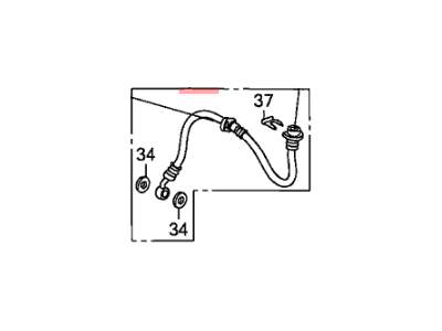 Honda 01464-SNA-A01 Hose Set, Right Front Brake