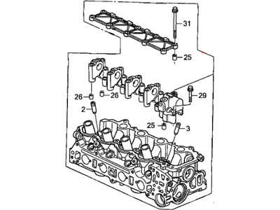 2009 Honda Civic Cylinder Head - 12100-RMX-000