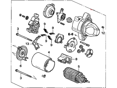 2007 Honda Civic Starter Motor - 31200-RMX-004