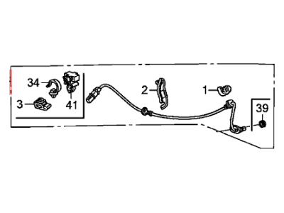 Honda 57475-SNA-003 Sensor Assembly, Left Rear