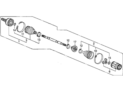 Honda 44305-SNC-010 Driveshaft Assembly, Passenger Side