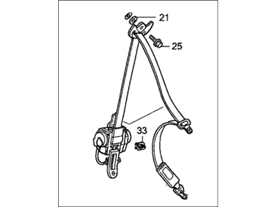 2007 Honda Civic Seat Belt - 04818-SNA-A01ZB