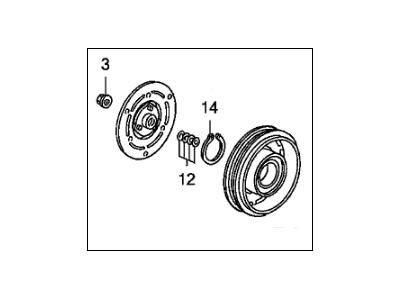 Honda 38900-RMX-A01 Clutch Set, Compressor