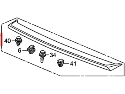 Honda 71700-SNC-A01ZC Spoiler Assembly, Trunk (Sparkle Gray Pearl)