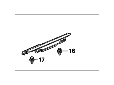 Honda 84201-SNA-A01ZF Garnish Assy., R. FR. Side (Inner) *NH556L* (GRAY)