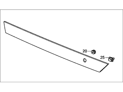 Honda Civic License Plate - 74890-SNA-003ZD