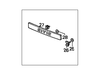 Honda 75520-SH3-960 Garnish Assy., RR. Panel