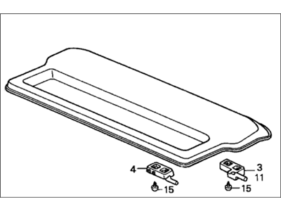 Honda 84400-SH3-950ZB Shelf, RR. Center *NH83L* (OFF BLACK)