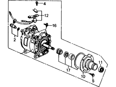 1991 Honda CRX A/C Compressor - 38810-PM9-S01