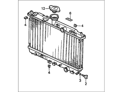 1988 Honda Civic Radiator - 19010-PM5-R01