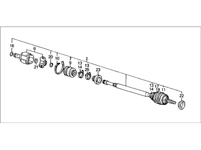 Honda 44306-SH1-A00 Driveshaft Assembly, Driver Side