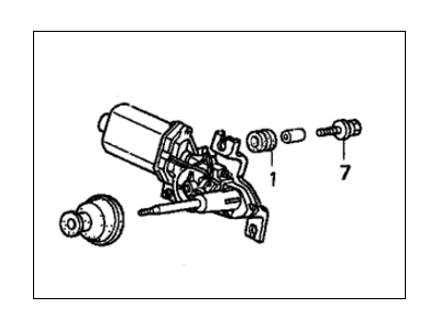 Honda 76700-SH3-S02 Motor Assembly, Rear Windshield Wiper