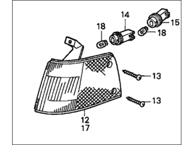 Honda 34300-SH3-A03 Light Assembly, Right Front Position &Side Marker