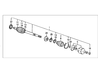 1991 Honda Civic Axle Shaft - 44305-SH1-A00