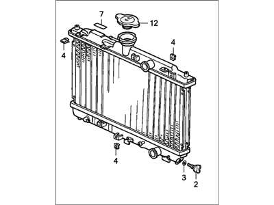 1991 Honda Civic Radiator - 19010-PM5-R02