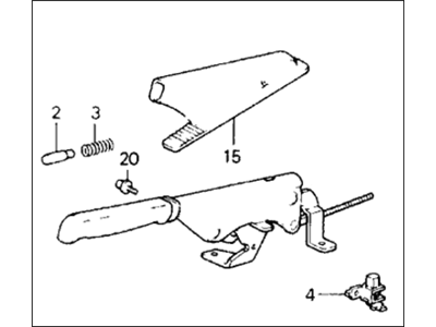 Honda 47105-SH3-000ZA Lever Assy., Parking Brake *NH1L* (BLACK)