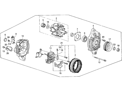 1989 Honda Civic Alternator - 31100-PM5-A05