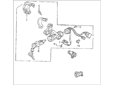 Honda 35010-SH3-A01 Lock Set