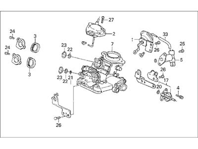 Honda 06164-PM5-A11 Throttle Body Sub-Assembly, Set