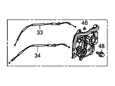 Honda 72650-TK8-A12 Latch Assembly L