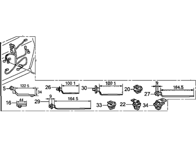 Honda 32754-TK8-A10 Wire Harness, L. Slide Door