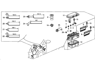 Honda 32120-TK8-A00 Wire Harness, L. Cabin