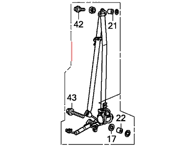 Honda 04818-TK8-A00ZE Outer Set, Left Front Seat Belt (Truffle)