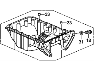 Honda 11200-RN0-A01 Pan Complete, Oil