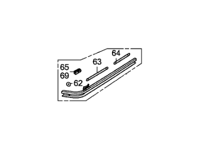 Honda 72540-TK8-A01 Rail Assy., R. Slide Door Center