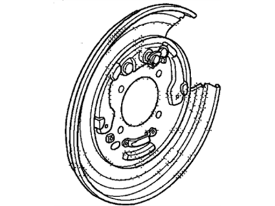 Honda 43120-TK8-A01 Plate, Driver Side Brake Back