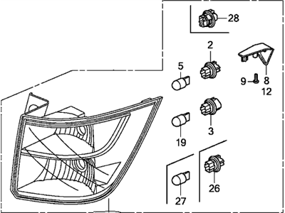 Honda 33500-TK8-A01 Taillight Assy., R.