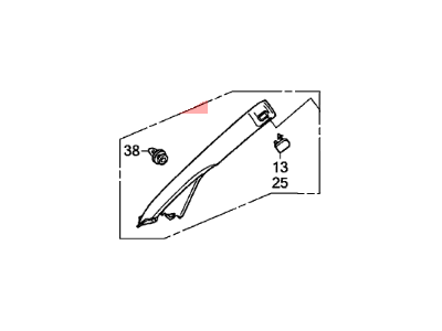 Honda 84151-TK8-A02ZA Garnish, L. *NH556L*