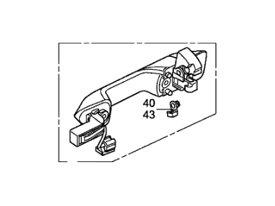 Honda 72180-TK8-A21ZB Handle, Driver Side (Modern Steel Metallic)