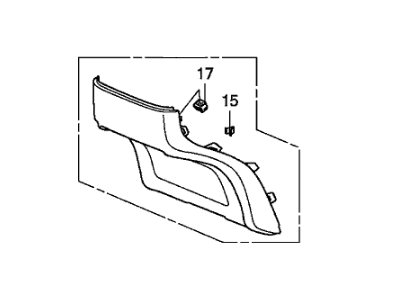 Honda 83404-TK8-A02ZA Garnish Assy., RR. *NH686L* (LIGHT WARM GRAY)