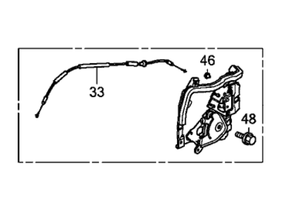 2016 Honda Odyssey Rear Passenger Door Handle Latch - 72610-TK8-A02