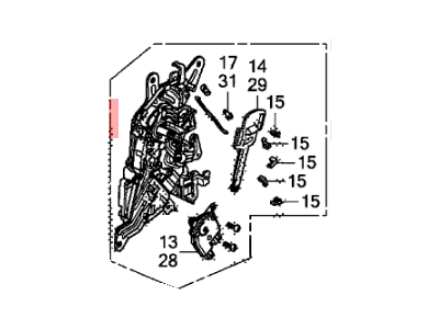 Honda 72662-TK8-A11ZB Control Assy., R. Slide Door Remote *NH767L* (Power) (TRUFFLE)