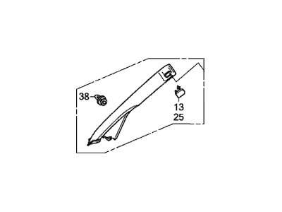 Honda 84101-TK8-A02ZB Garnish, R. *NH686L*