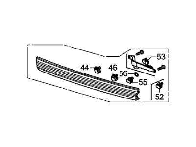 Honda 74890-TK8-A31ZA Garnish (Chromium Plating)