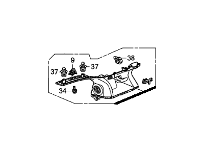 Honda 84149-TK8-X03ZB Garnish, R. RR. Pillar *NH686L* (WARM GRAY)