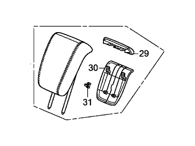 Honda 82140-TK8-A42ZC Headrest Assy., RR. (Outer) *YR400L* (LEA) (SIENNA BEIGE)