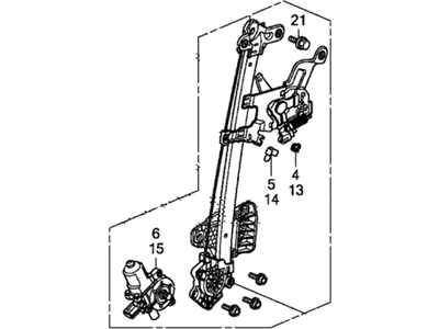 Honda 72710-TK8-A02 Regulator Assembly Right, Rear