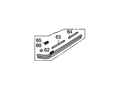 Honda 72580-TK8-A01 Rail Assy., L. Slide Door Center