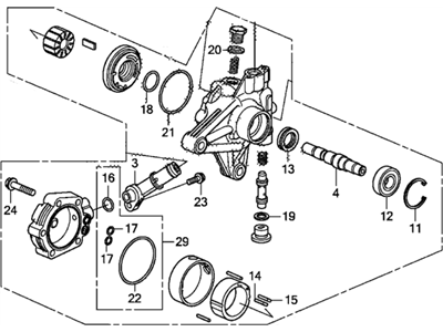 2012 Honda Odyssey Power Steering Pump - 06561-RV0-315RM