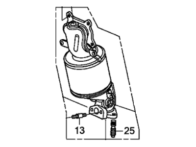 Honda 18190-RV0-A00 Converter, Front Primary