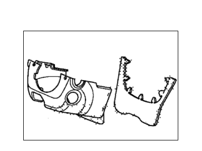 Honda 77360-TK8-A00ZA Cover Assembly, Column (Lower) (Graphite Black)