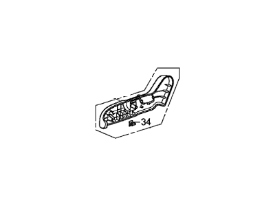 Honda 81238-TK8-A01ZB Cover, R. Reclining (Outer) *NH767L* (TRUFFLE)