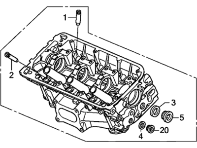 Honda 12300-R70-810 Cylinder Head Assembly, Rear (Dot)