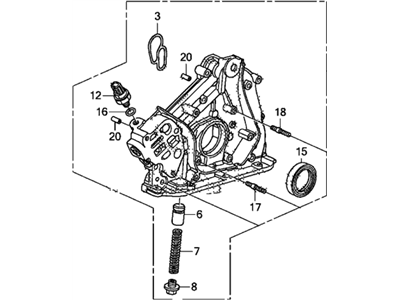 Honda 15100-R70-A02 Pump Assembly, Oil